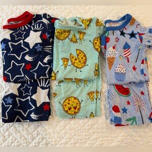 3 Little Sleepies short-sleeved PJs, all size 2T